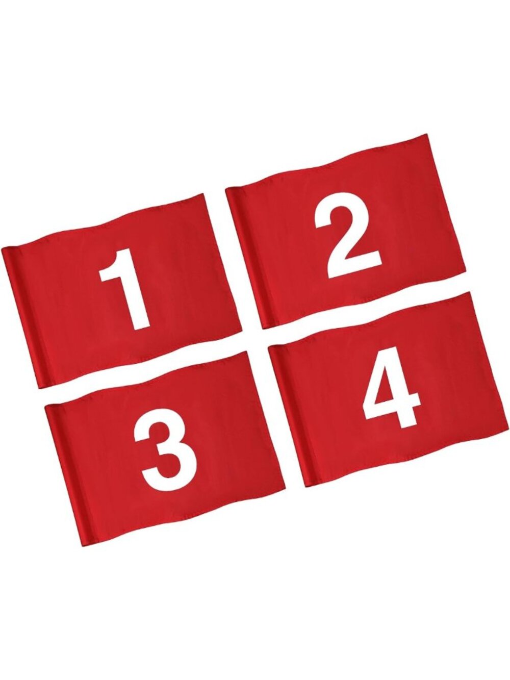 Set of 4 Numbered Golf Flags, 14x20 in, Perfect for Golf Courses & Tournaments